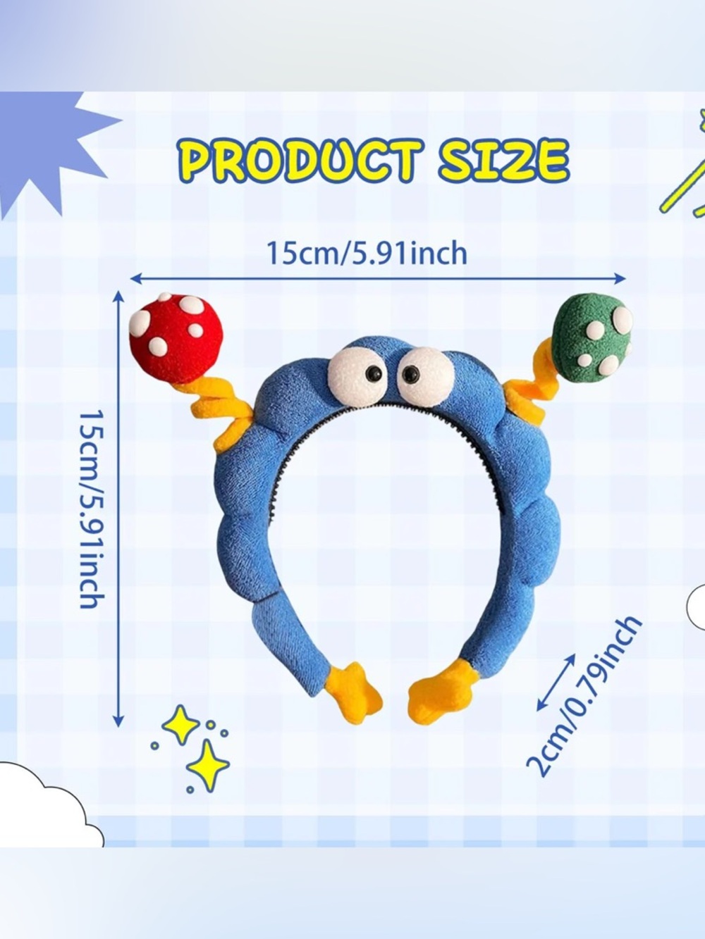 Wiggly Alien Mushroom Spa Headband - Picture 4 of 11